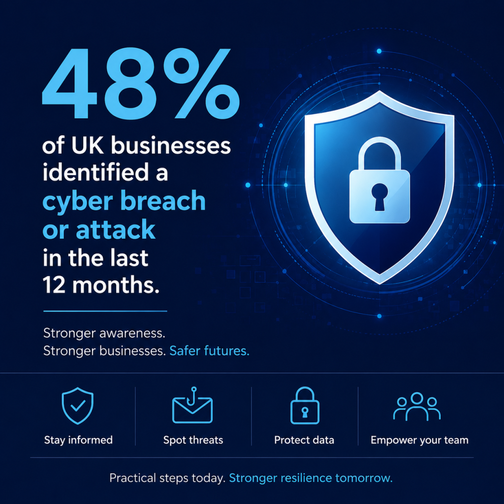48% of UK businesses identified a cyber breach or attack in the last 12 months.