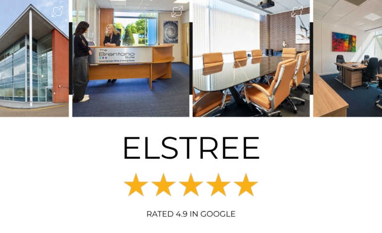 Modern serviced office space at The Brentano Suite Elstree in Borehamwood, Hertfordshire.